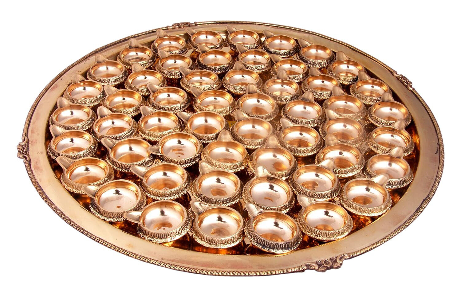 Shiv Shakti Arts Diwali Navratra Spacial Brass Diye 51 Home & Temple Pooja