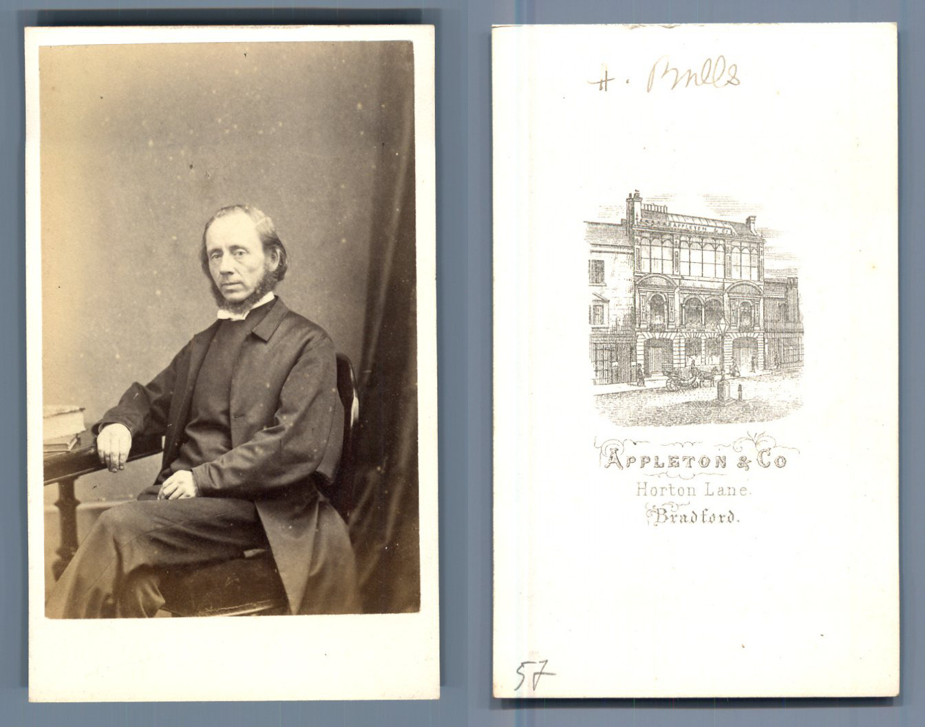 Reverend Henry Balls, Methodist Church CDV, Appleton & Co., Bradford. Card of 