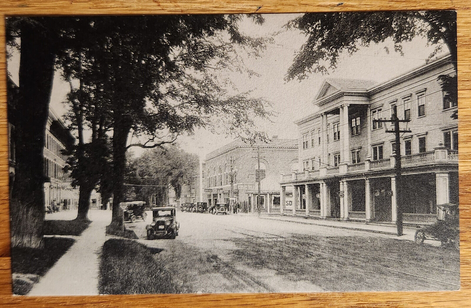 Main Street Thomaston Maine ME Postcard 1920s HJ Burrowes