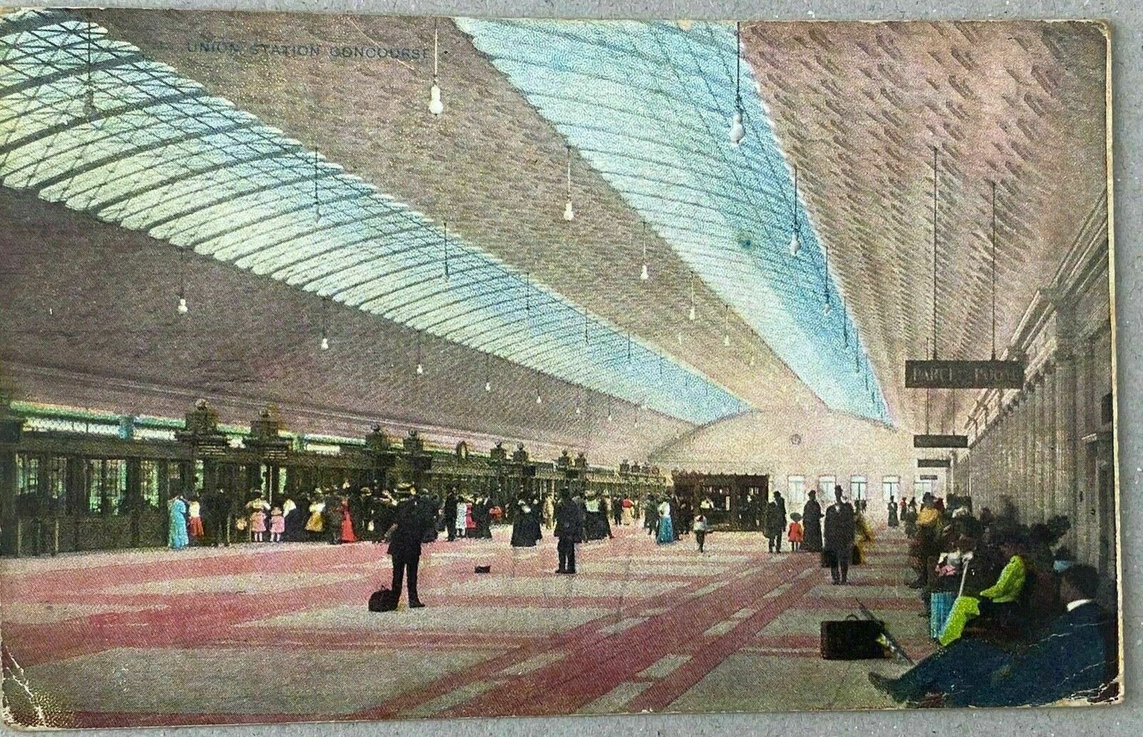 Antique Postcard Union Station 1909 Concourse, Washington