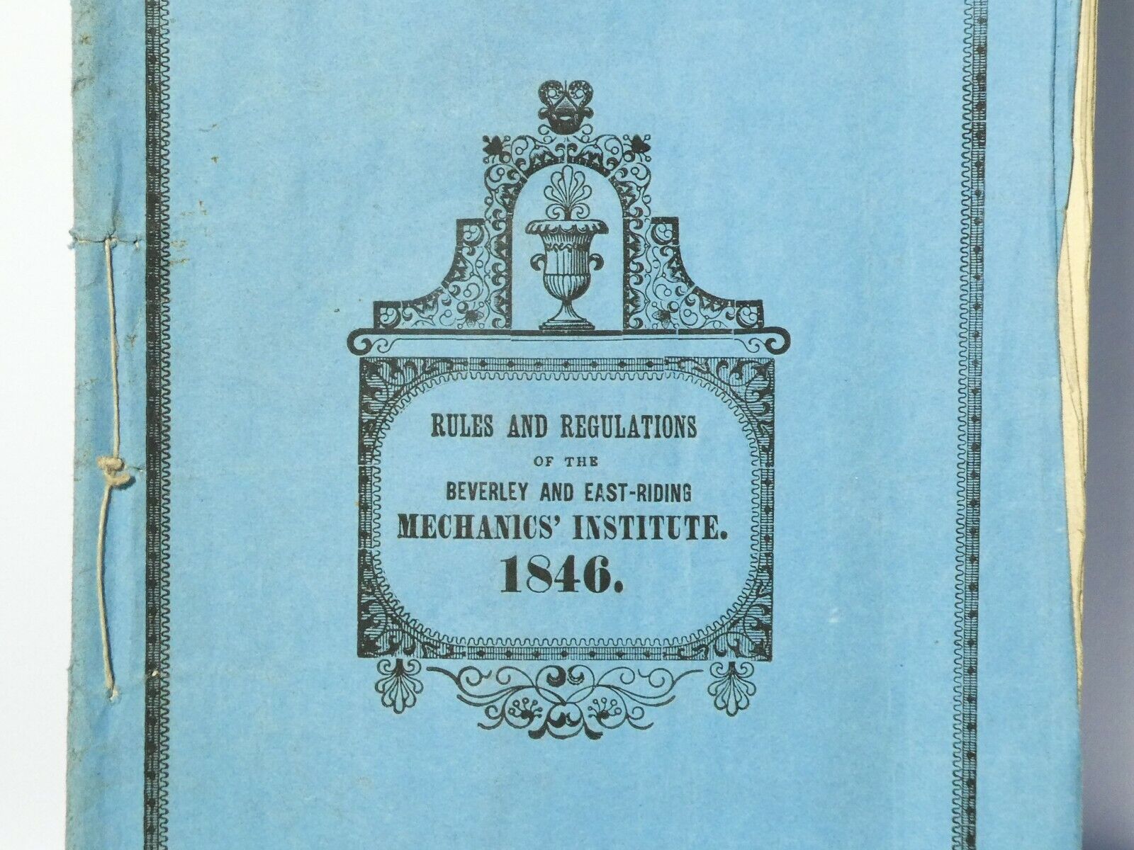 1846 Rules & Regulations of Beverley East-Riding Mechanics' Inst. Booklet #BH