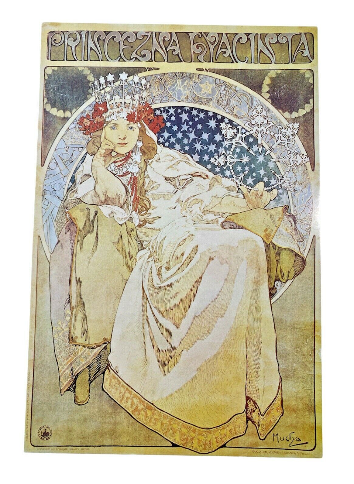 Noteboard Princess Hyacinth Coloured Lithograph 1911 Alphonse Maria Mucha 9\