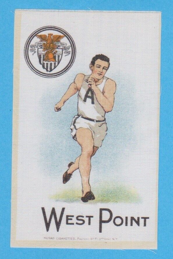c1910s S22 Murad Cigarettes tobacco silk WEST POINT ( ARMY ) Track  Runner #2