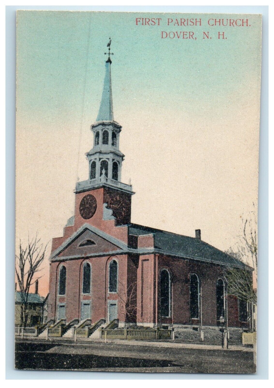 c1910\'s First Parish Church Dover New Hampshire NH Unposted Antique Postcard