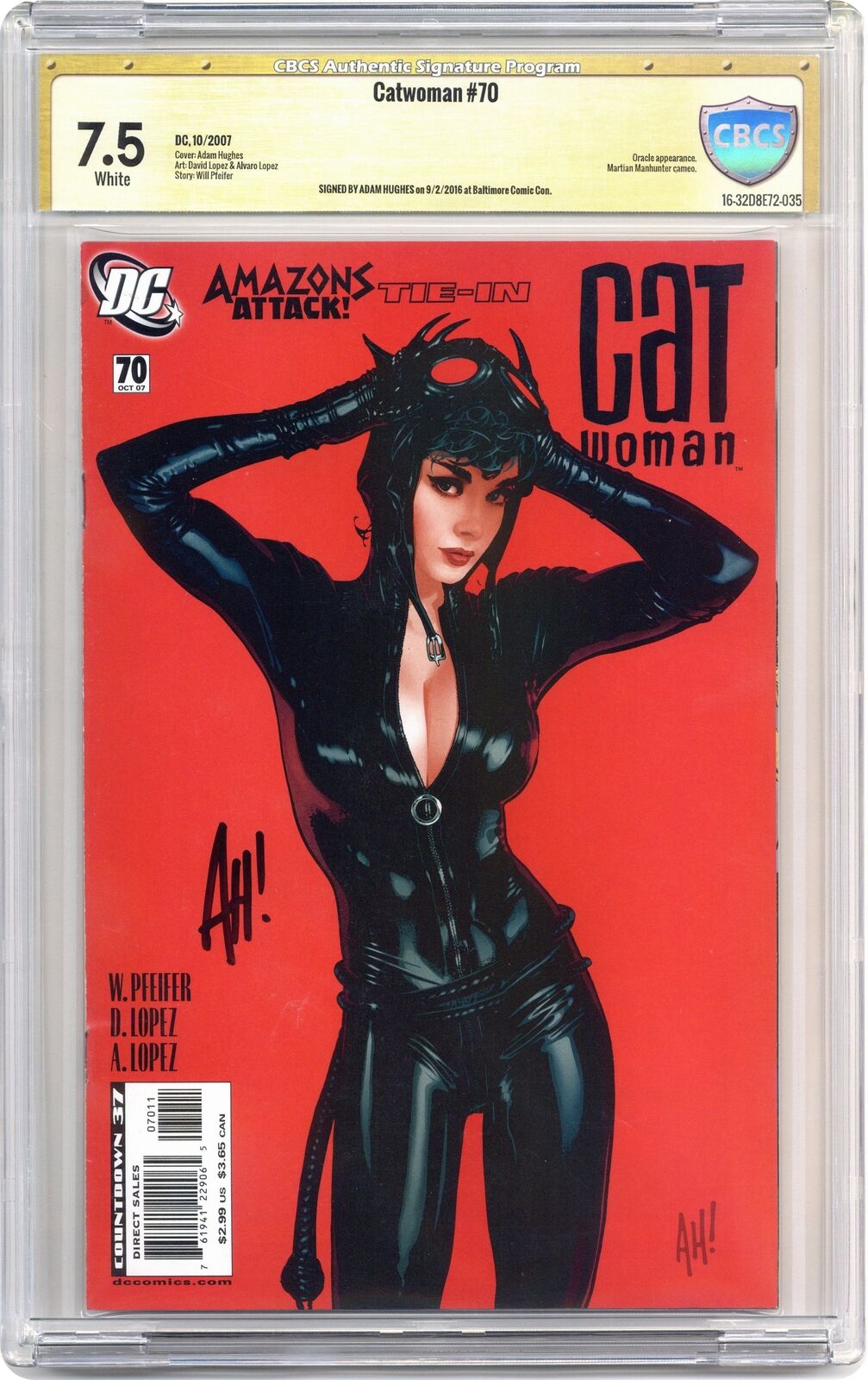 Catwoman #70 CBCS 7.5 SS Adam Hughes 2007 16-32D8E72-035