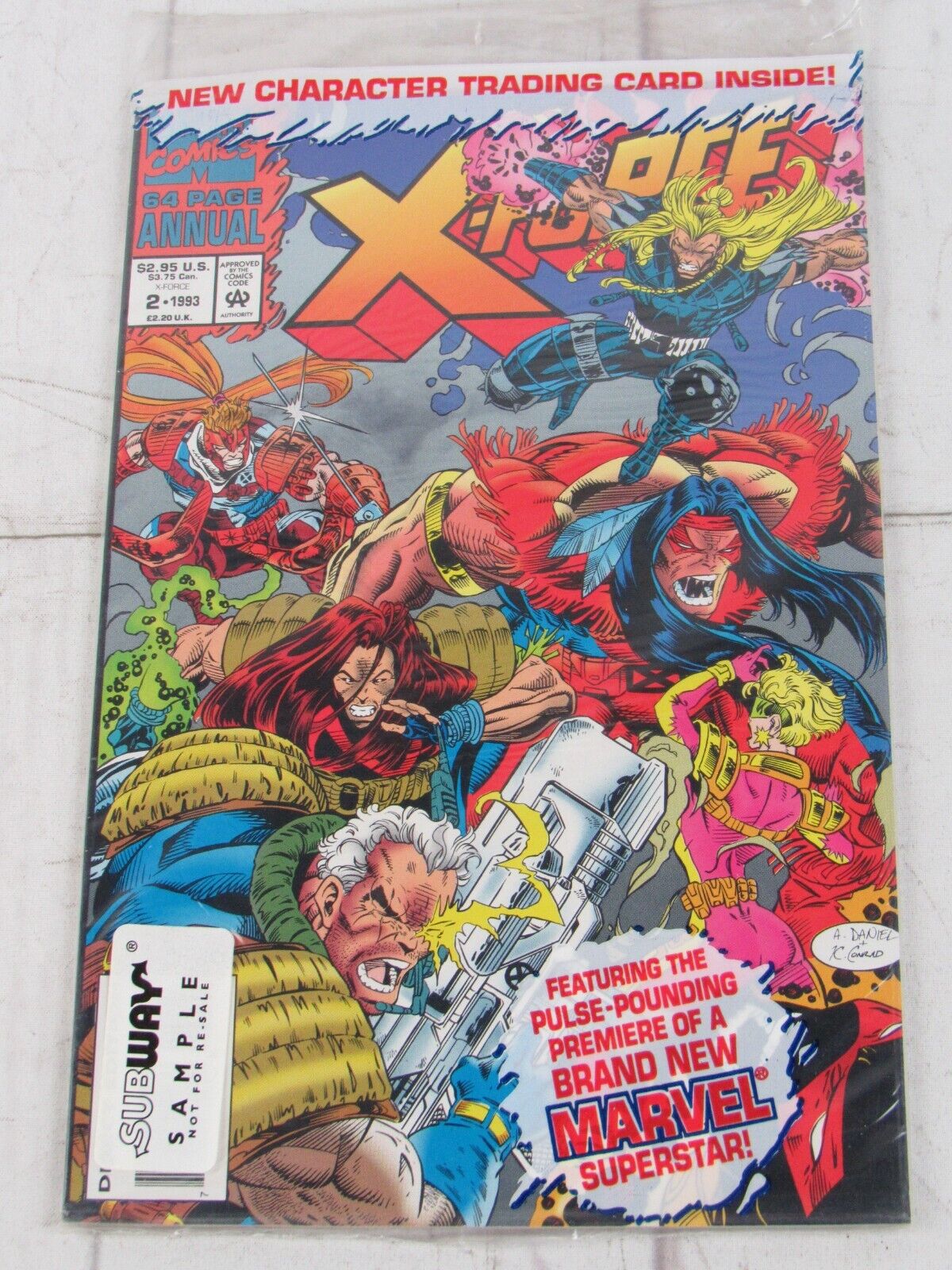 X-Force Annual #2 Oct. 1993 Marvel Comics Polybagged Subway Sampler