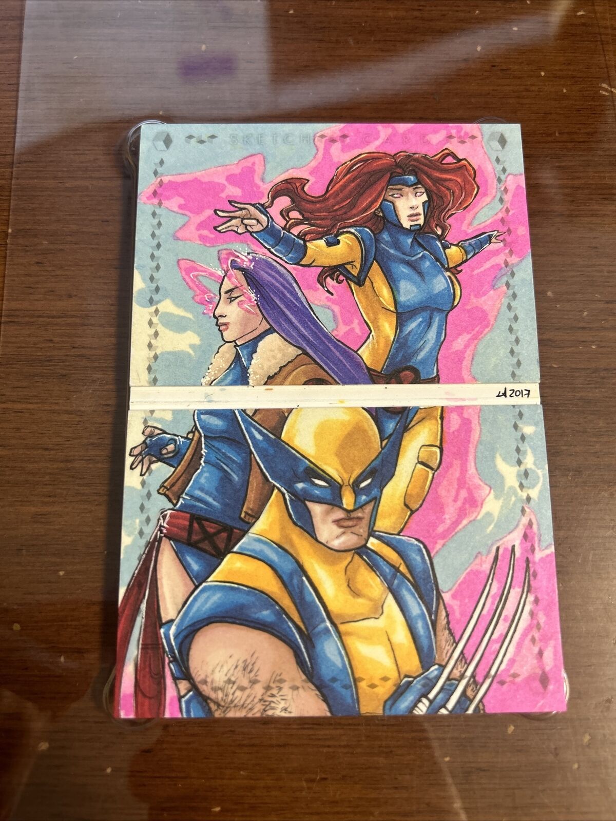 2017 Upper Deck Marvel Premier Sketch Card 1/1 Lynne Anderson Book Wolverine
