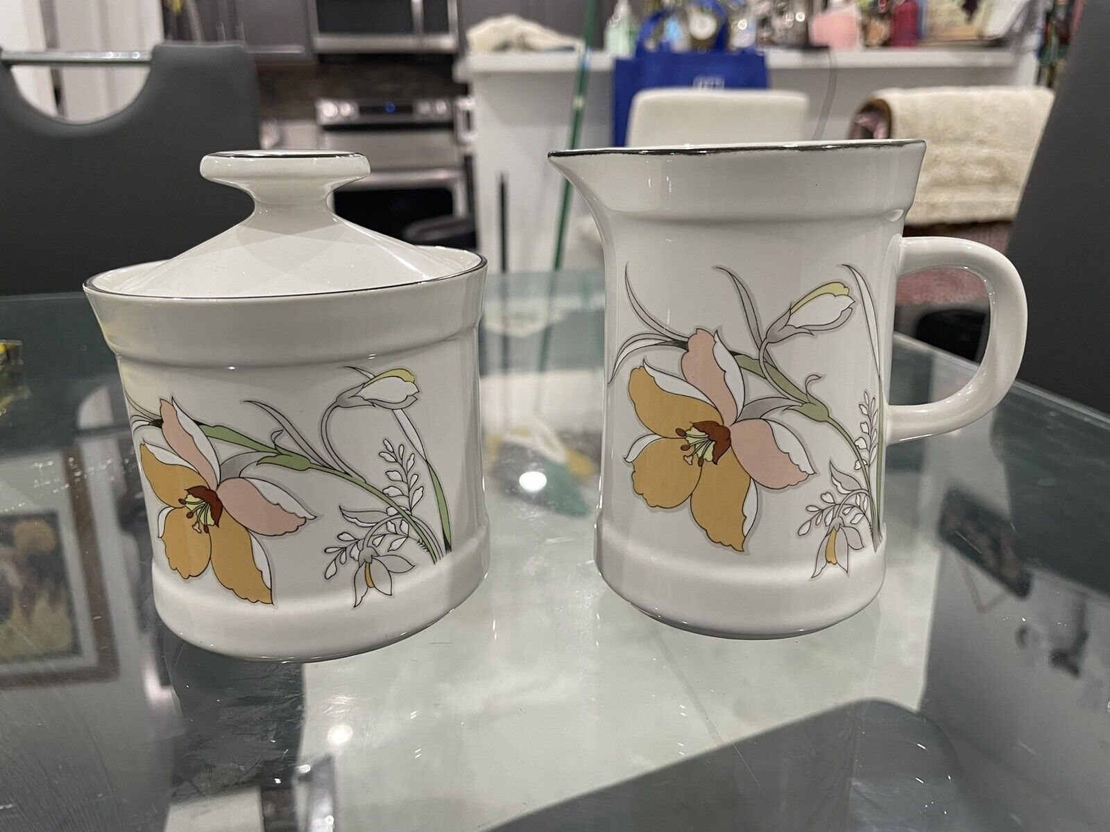 Vintage Carico Mug Japan Serenity Set Of 1 Coffee Cup & 1 Creamer