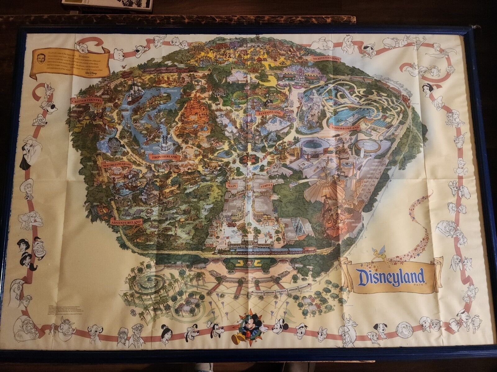 Disneyland Park Vintage Map 1999 28 X 40