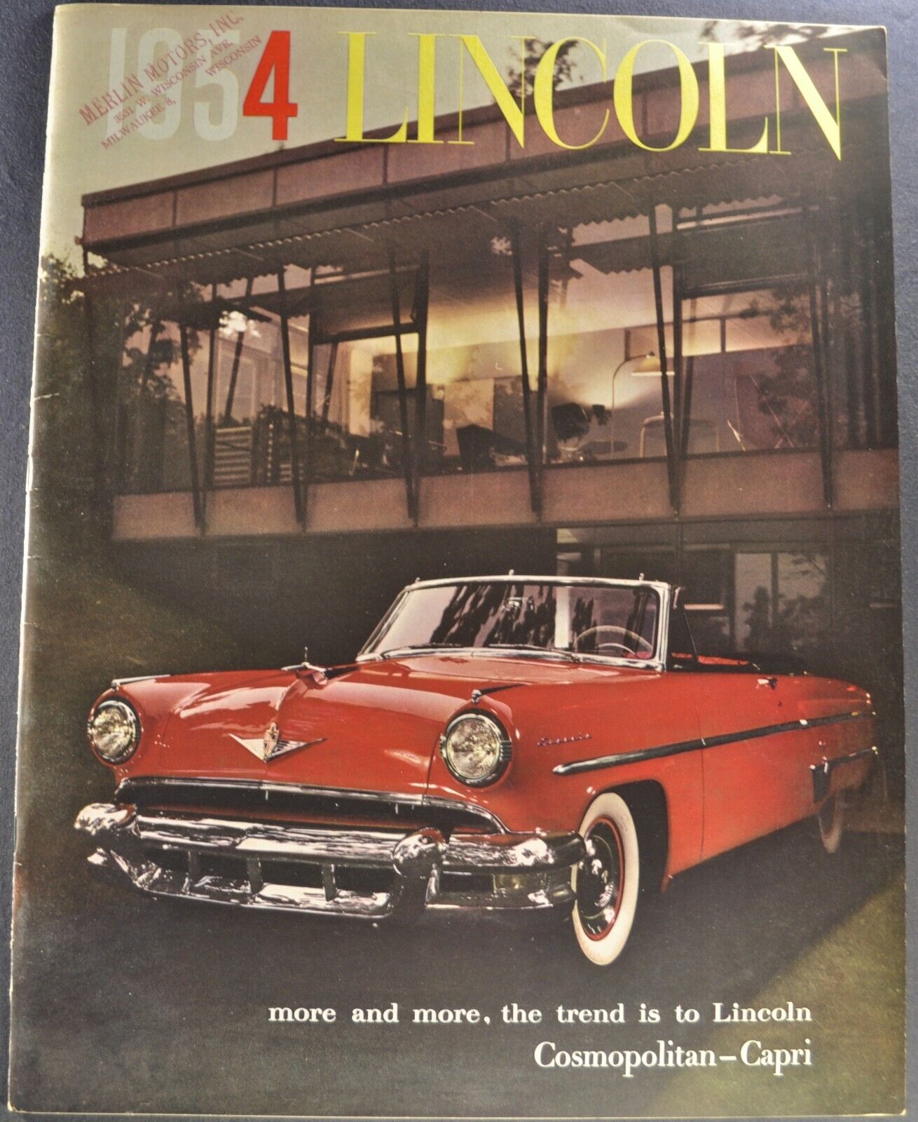 1954 Lincoln Large 20pg Brochure Cosmopolitan Custom Capri Excellent Original 54