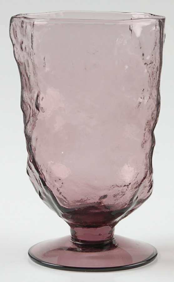 Morgantown Crinkle Glass Amethyst Water Goblet 405473