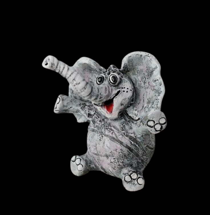 Small Elephant Figurine Small Art Ceramic Handmade Animal Decor Ukraine Crafts