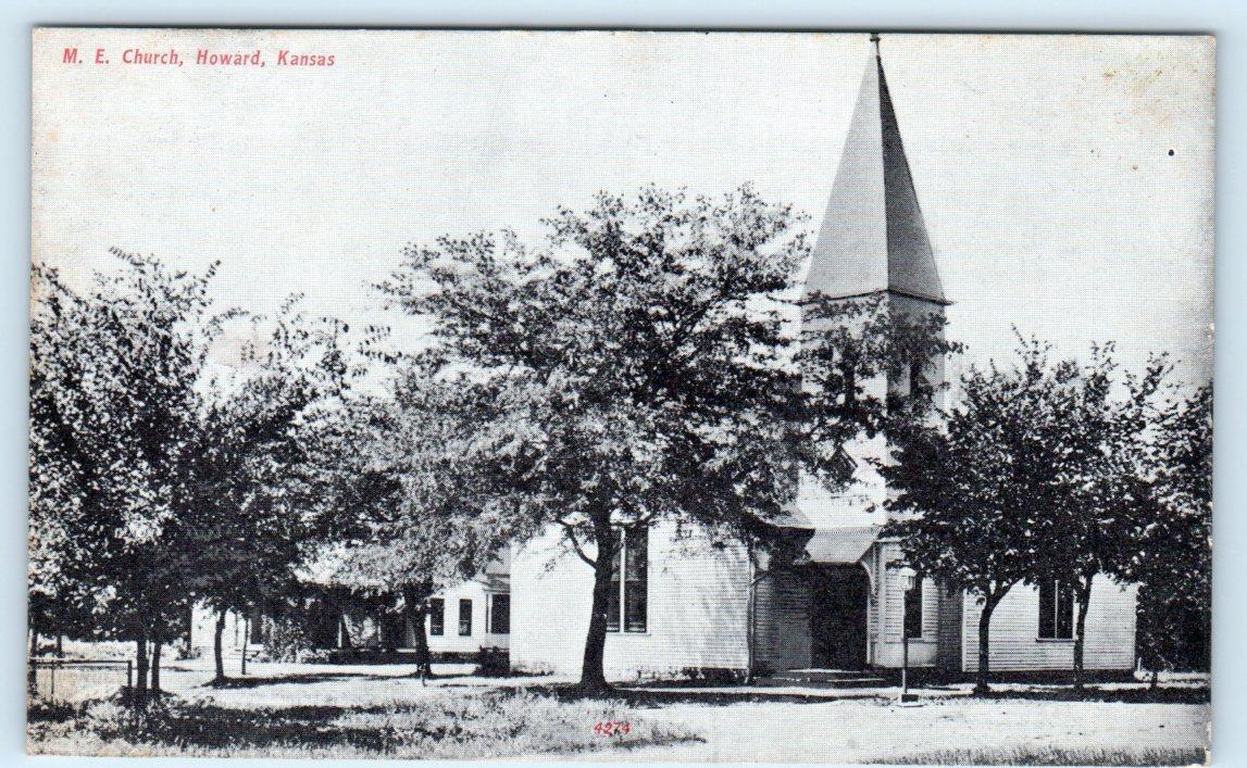HOWARD, Kansas KS ~ M.E. CHURCH Elk County c1910s Postcard