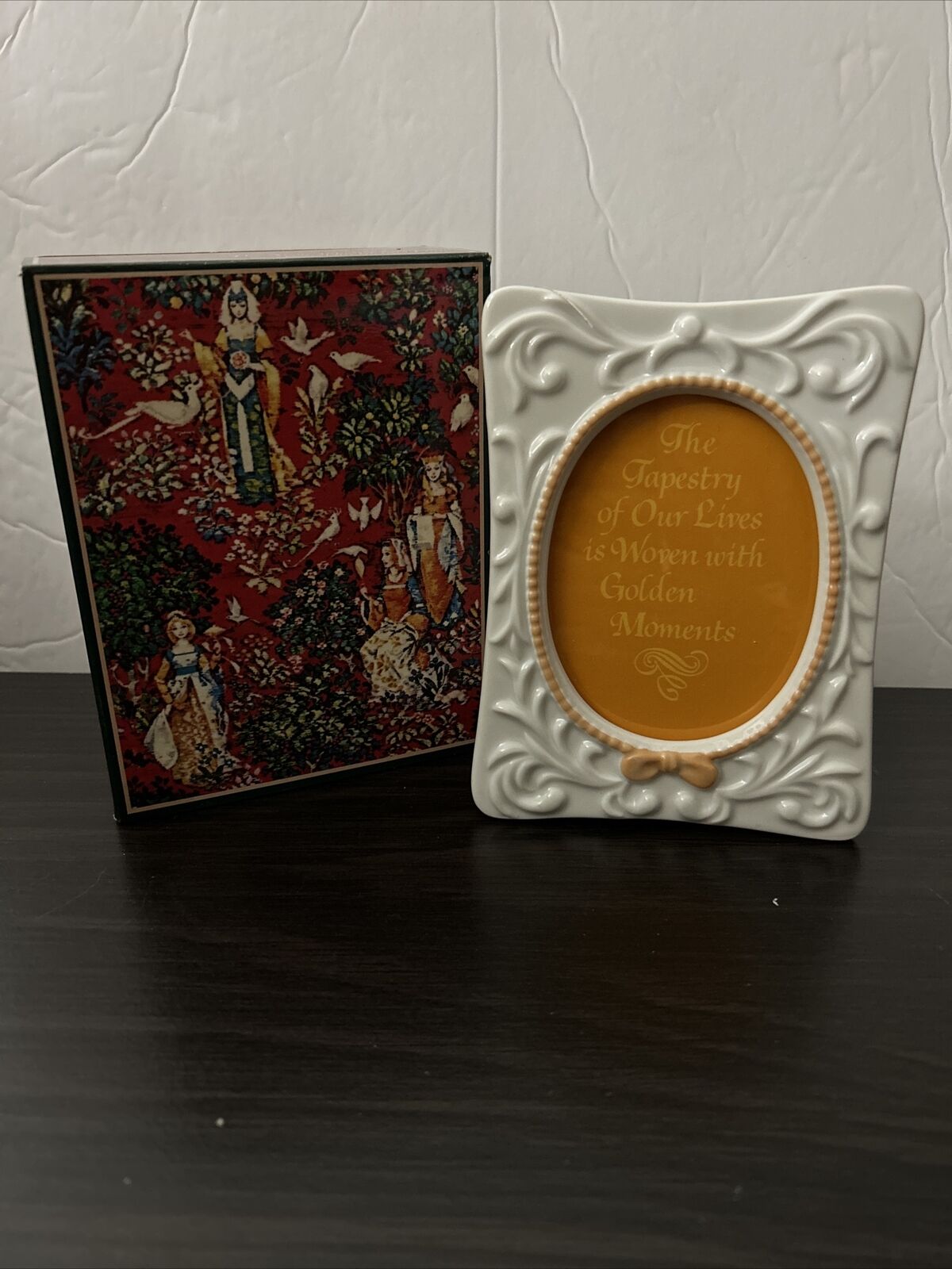 Avon Tapestry Collection Porcelain Picture Photo  Frame NEW Collectible 1981