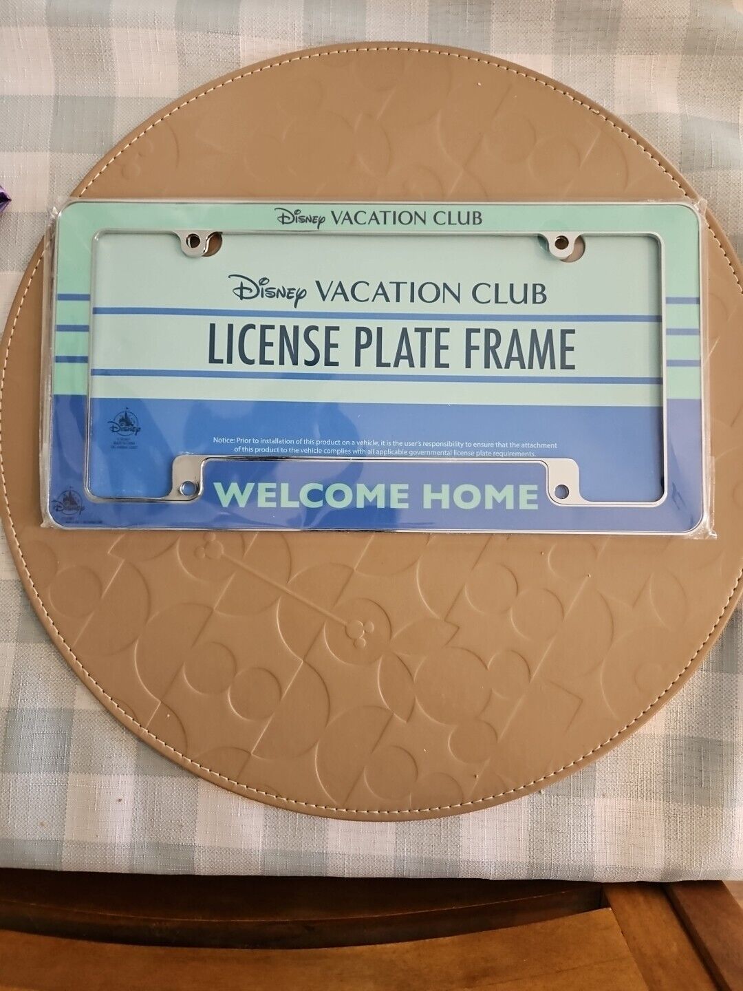 Disney Parks Vacation Club DVC Metal Car License Plate Frame Holder New 