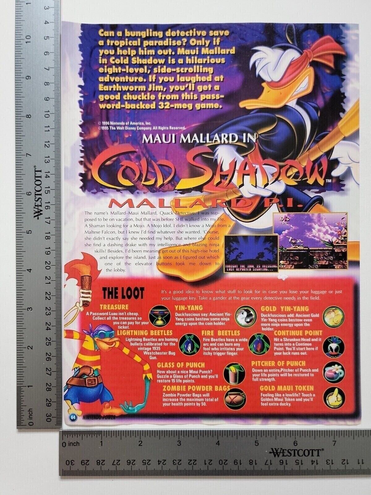 Cold Shadow Mallard Pi Vintage Original Print Ad / Poster Game Gift Art