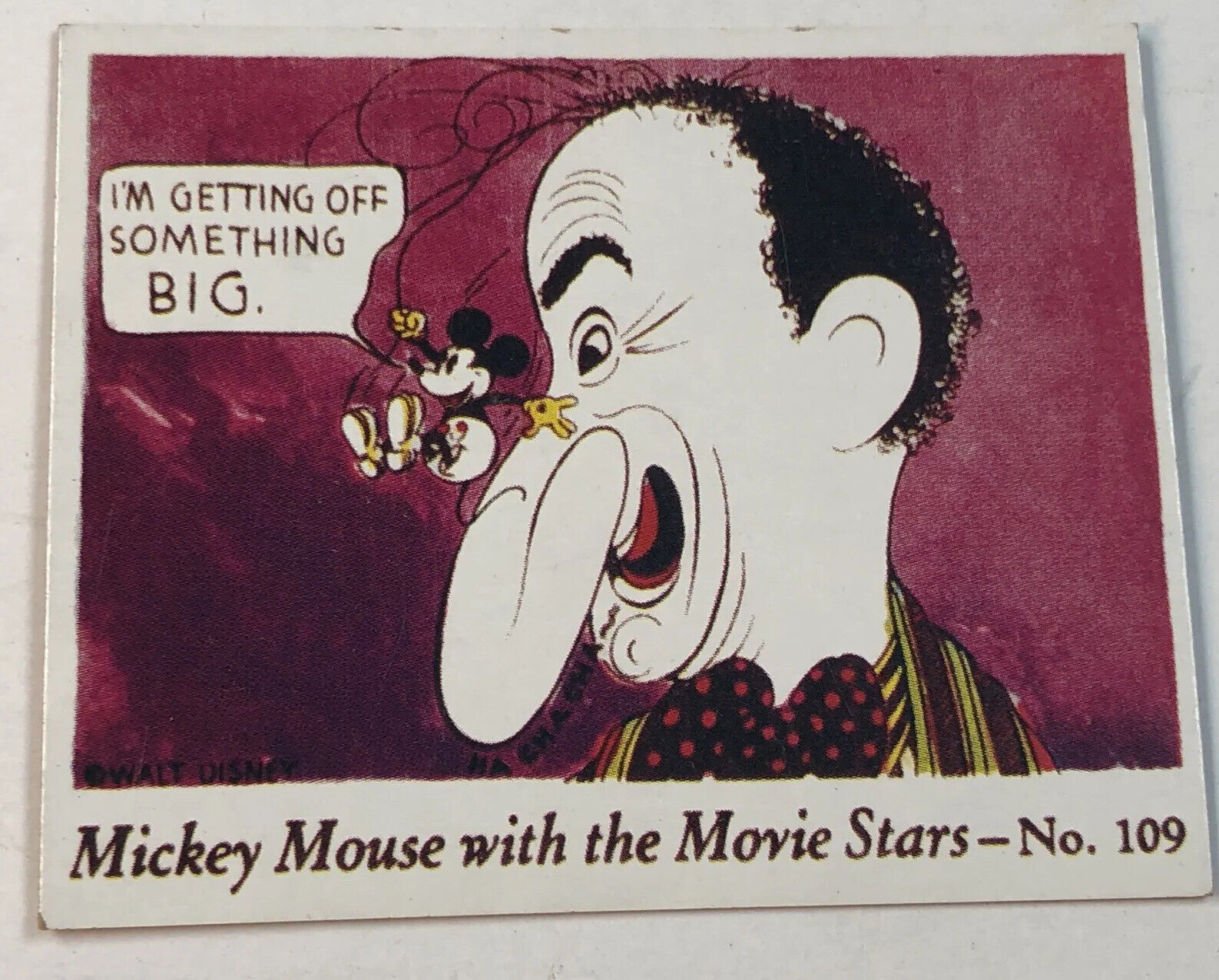 Reissue Of Rare #109 Mickey Mouse with the Movie Stars (Jimmy Durante) Rare