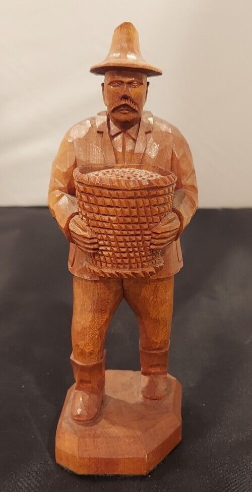 Handcarved Hungarian Man With Basket