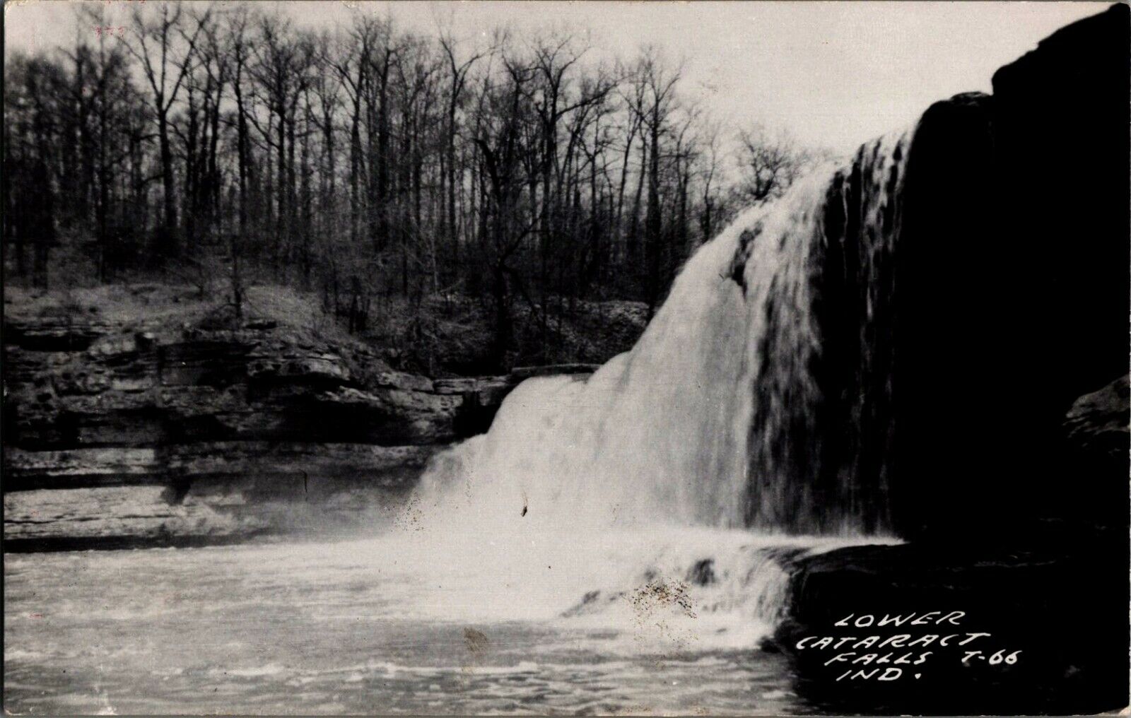 1940 Lower Cataract Falls Indiana Real Photo Postcard RPPC