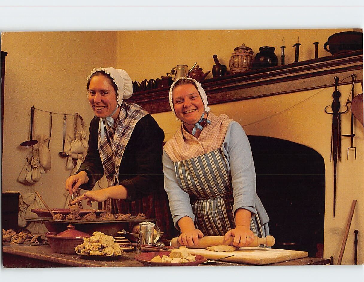 Postcard Baking at the Vierling House in Old Salem North Carolina USA