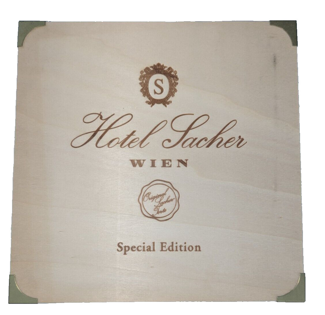 Wooden Hinged Box, Hotel Sacher Wien Original Torte Special Edition, Advertising
