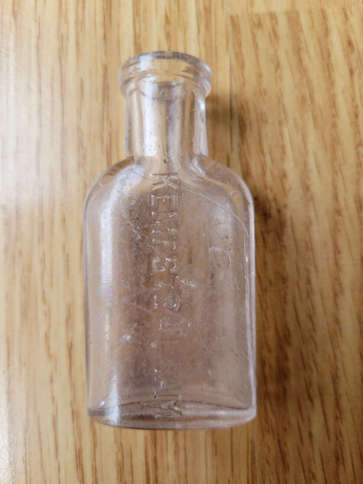 Vintage Kemps Balsam Cough Medicine Clear Glass Bottle 2.75\