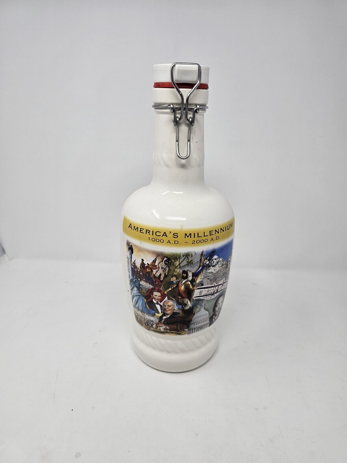 “ AMERICA’S MILLENNIUM” 2000 A.D. CERAMIC BEER BOTTLE, LIMITED EDITION, GERMANY 