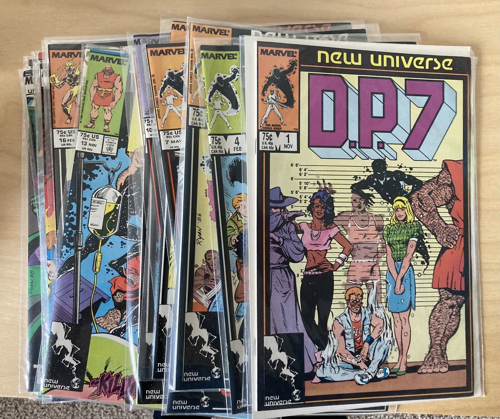 D.P. 7 #1 2 4-8 10-14 16 17 19 + Mixed Lot of 20  MARVEL 1988 NEW UNIVERSE  VF+