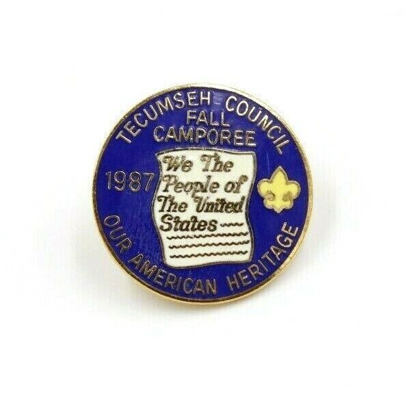 1987 Fall Camporee Tecumseh Council Pin Boy Scouts BSA Ohio