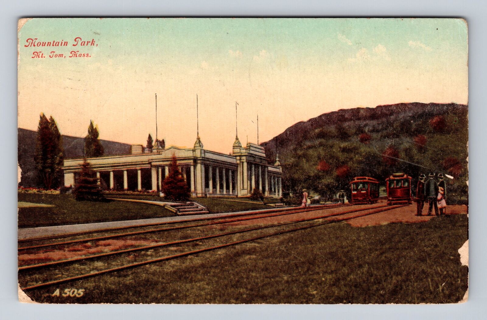 Mount Tom MA-Massachusetts, Mountain Park, Antique, Vintage c1910 Postcard