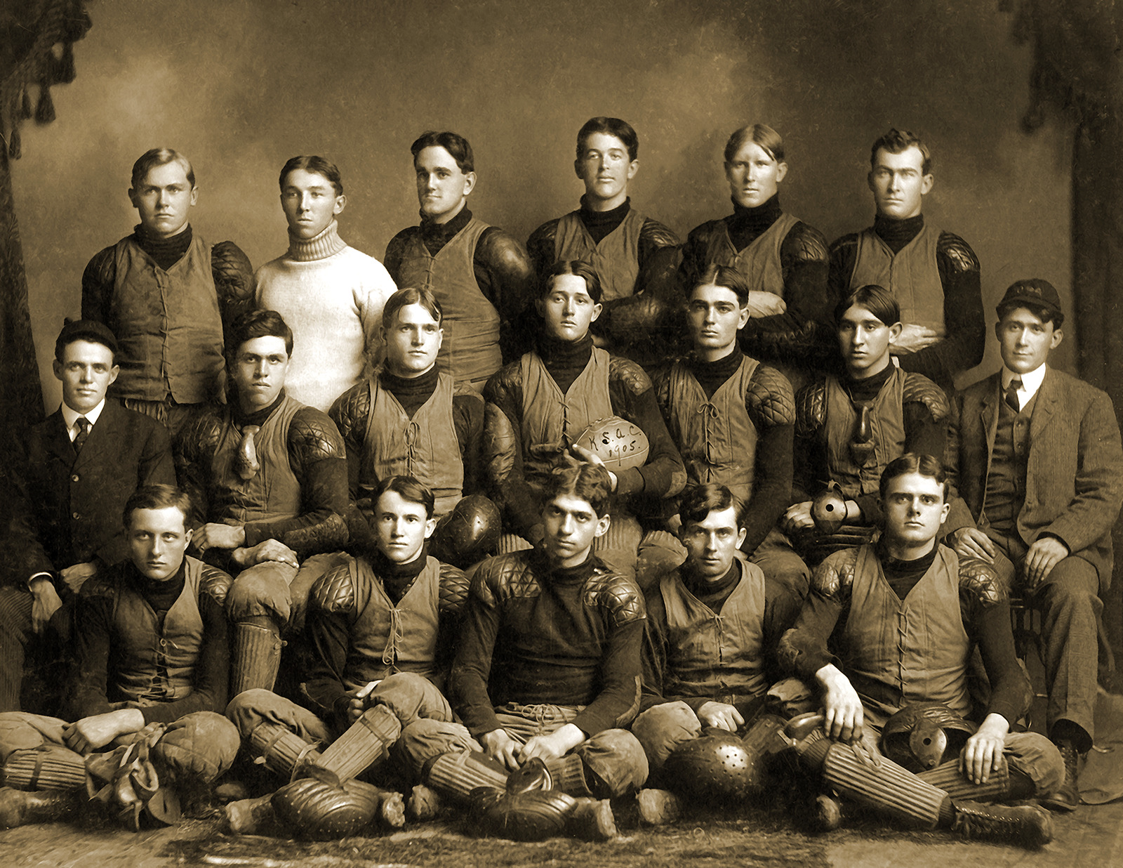 1905 Kansas State University Football Team Vintage Old Photo 8.5\