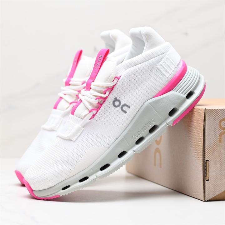 New 2024 On Cloudnova Women\'s Running Shoes Leisure sports shoes White Pink  