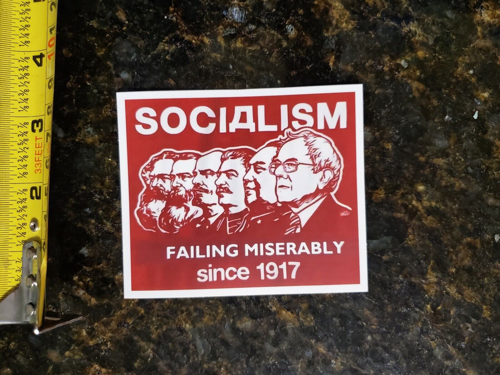 Funny Political sticker Bernie Sanders Democratic SOCIALISM SUCKS 2020 PRO TRUMP