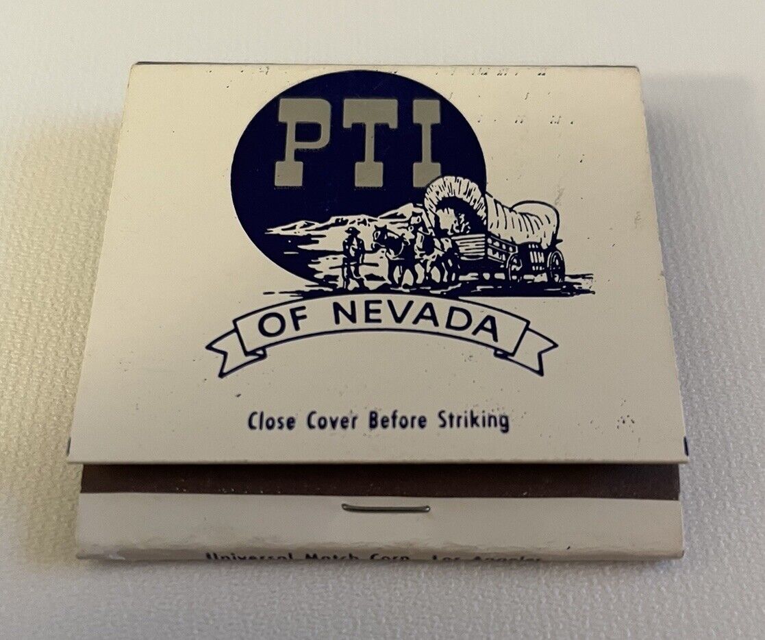 1950’s  Pioneer Title Company of Nevada. . Large Matchbook Full Unstruck