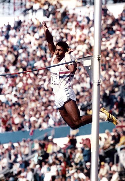 Daley Thompson Of Great Britain Competes Athletics 1983 W/C Photo