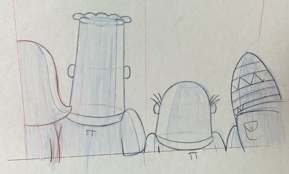 DILBERT Animation Production Hand-Penciled Drawing - Wally & Dilbert + 2 art 9\
