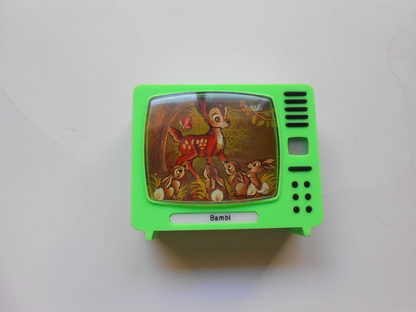 Vintage PLASTISKOP Mini Plastic Toy TV Walt Disney BAMBI Slide Viewer, GERMANY