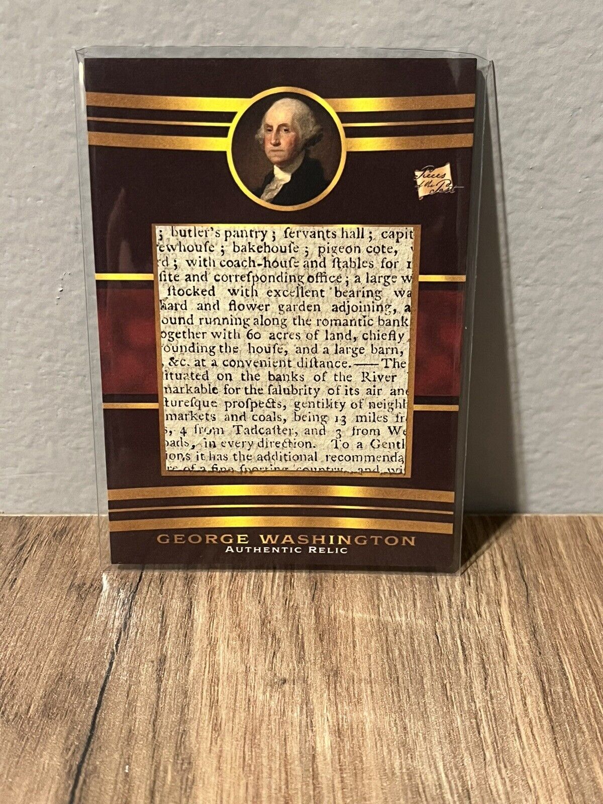 2022 Pieces Of The Past George Washington SR-2 Cut Relic Card First US President