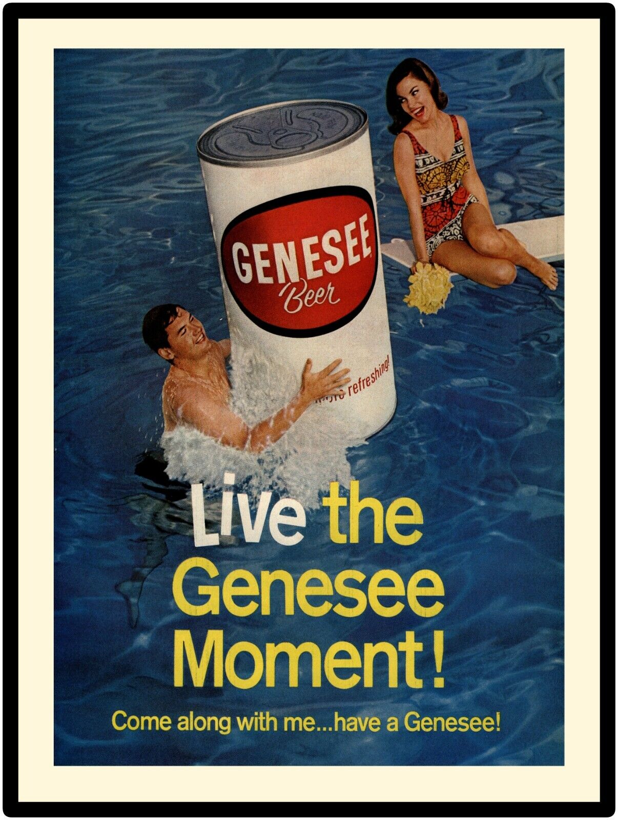 Vintage 1960s Style Genesee Beer  New Metal Sign: \