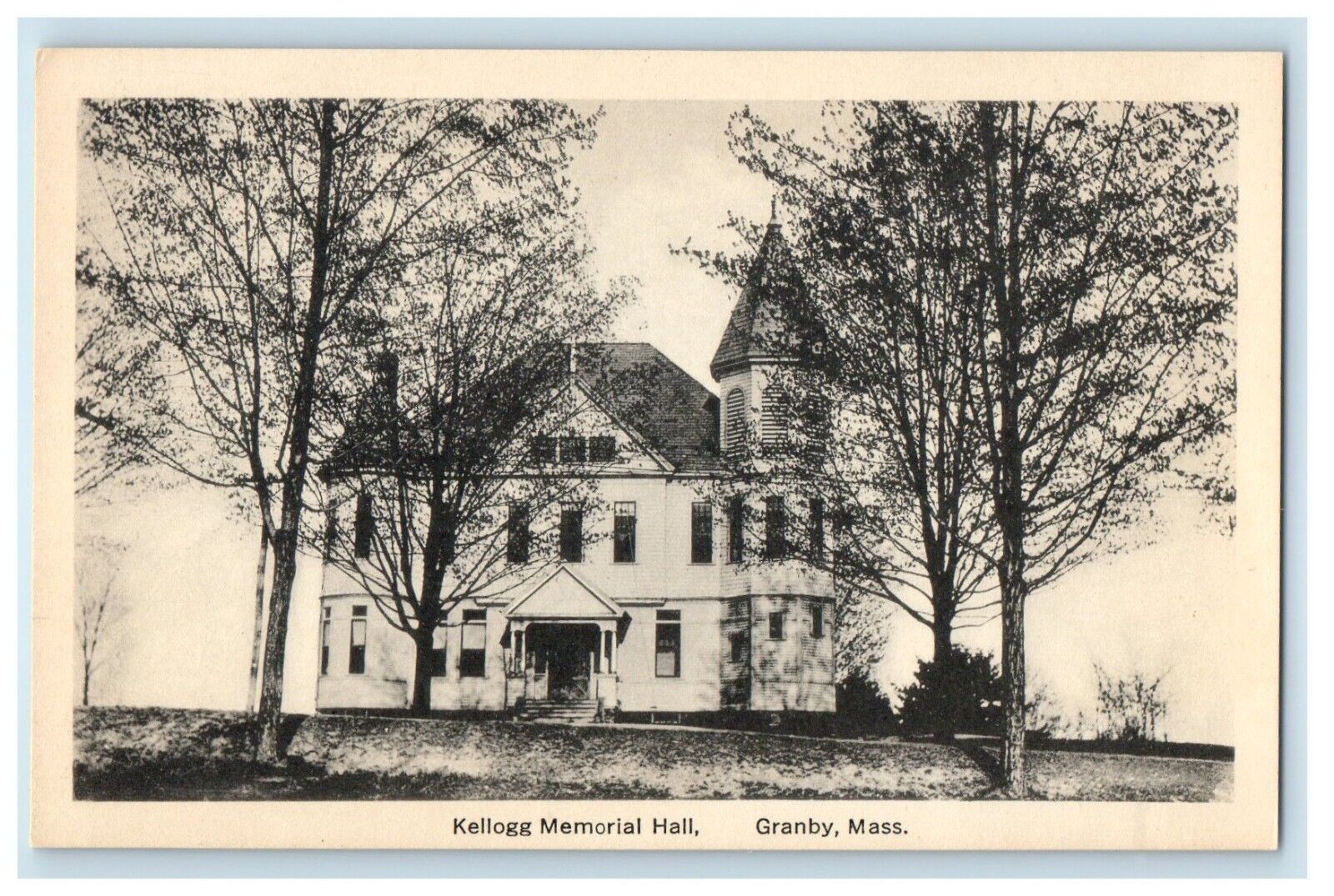 c1910\'s Kellogg Memorial Hall Granby Massachusetts MA Unposted Antique Postcard
