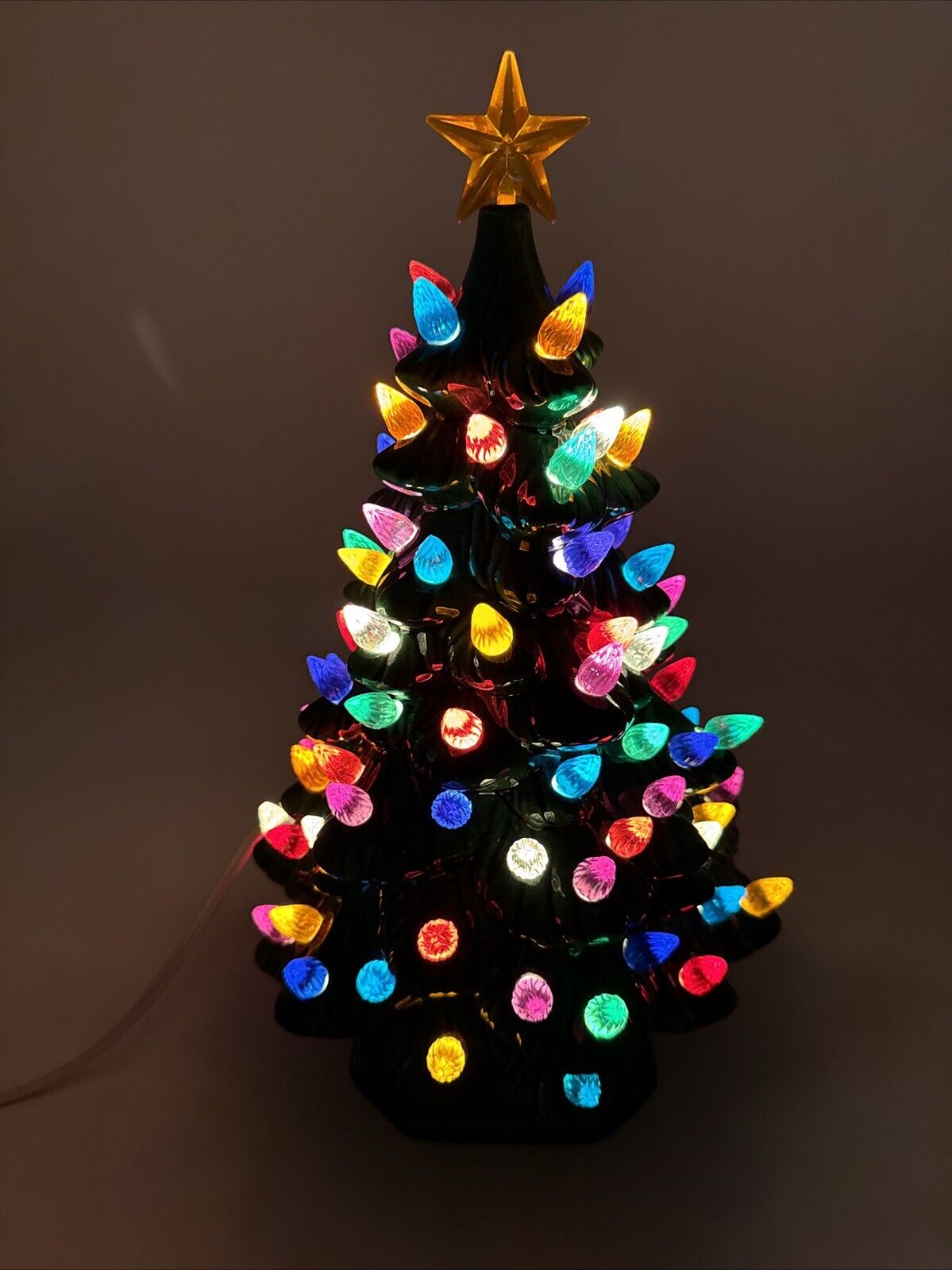 1970’s Holland Mold 11” Ceramic Lights Christmas Tree See Below