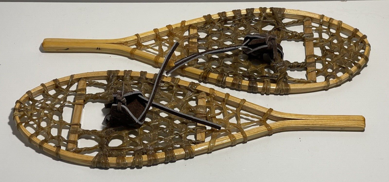 Souvenir Miniture Snow Shoes Hand Made in Canada Rustic Cabin Wall Decoration