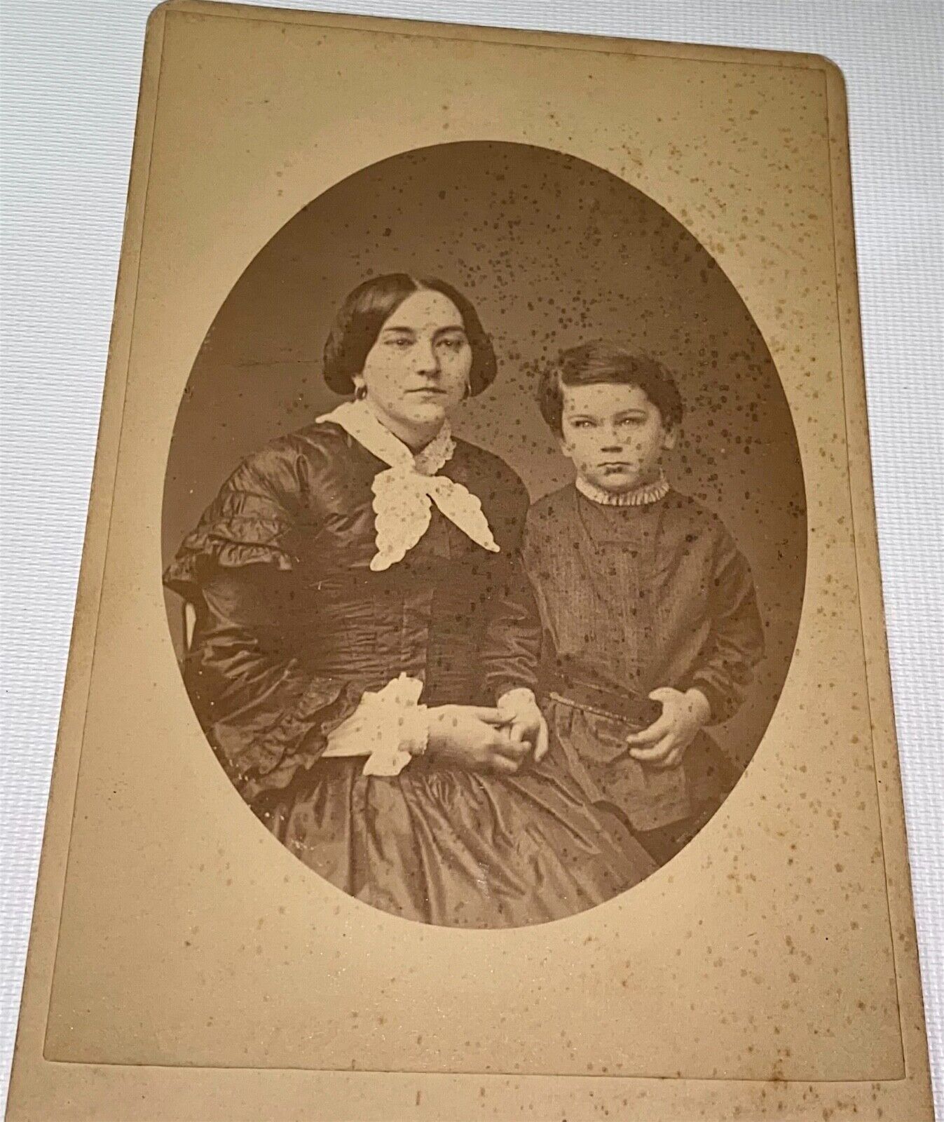 Rare Antique Victorian American Mrs Clark & Son Dag Copy Lynn, MA Cabinet Photo