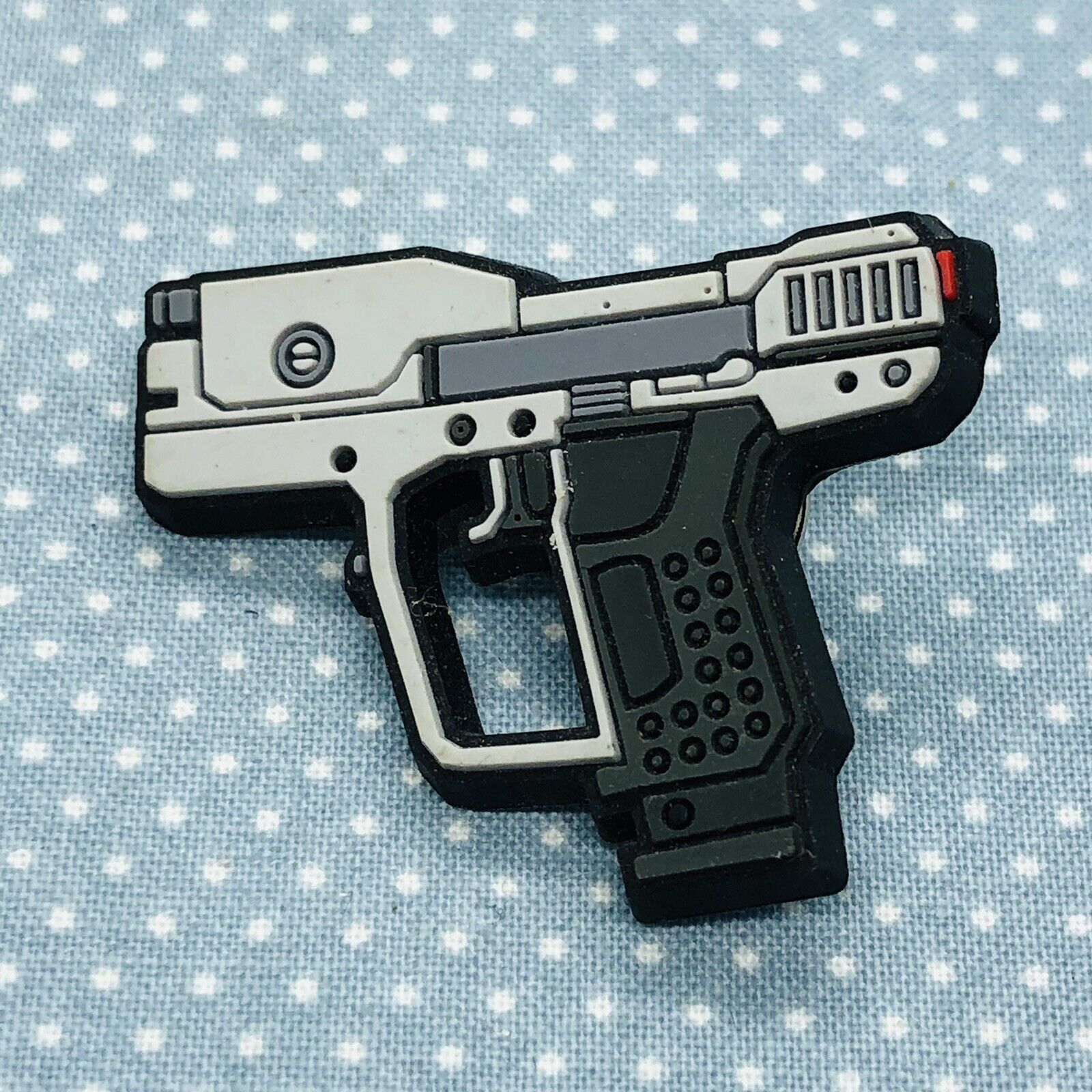 Official Microsoft Halo M6G Magnum Pistol Rubber Gun Lapel Pin