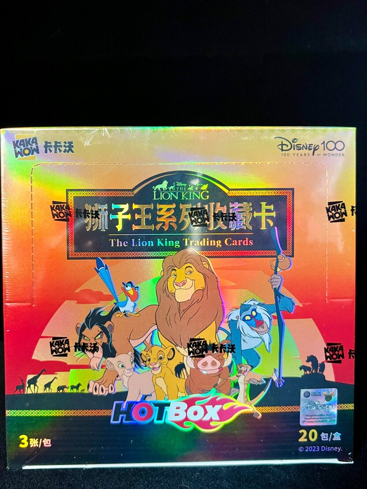 Disney 100th 2023 kakawow the lion King tranding cards hot box sealed box new