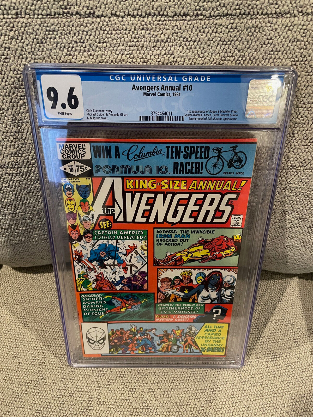 AVENGERS ANNUAL #10 CGC 9.6 2981 1ST APPEARANCE OF ROGUE KEY COMIC BOOK WHITE PG