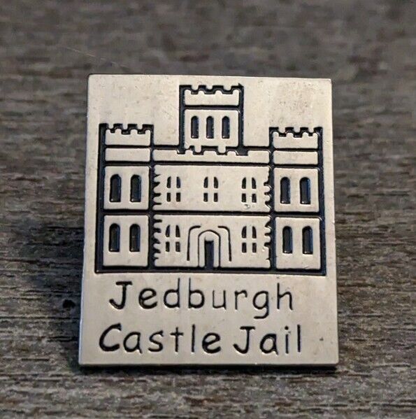 Jedburgh Castle Jail & Museum Scotland UK 1823-1868 Silver Souvenir Lapel Pin