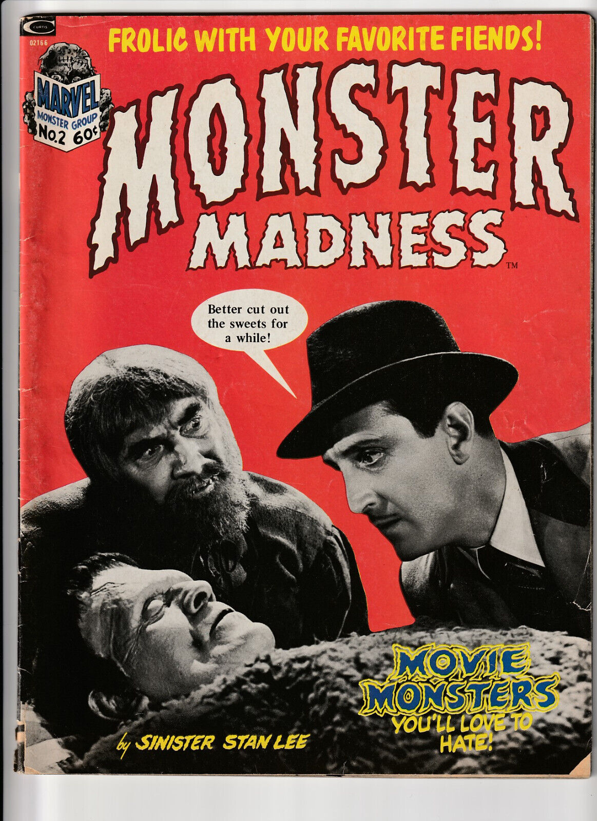 1973 MONSTER MADNESS Magazine #2 VG 4.0 Frankenstein / Fisherman Collection
