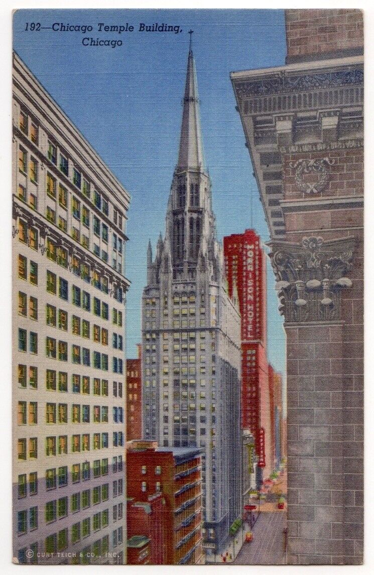 Chicago Illinois c1940\'s Chicago Temple Building, First United Methodist Church