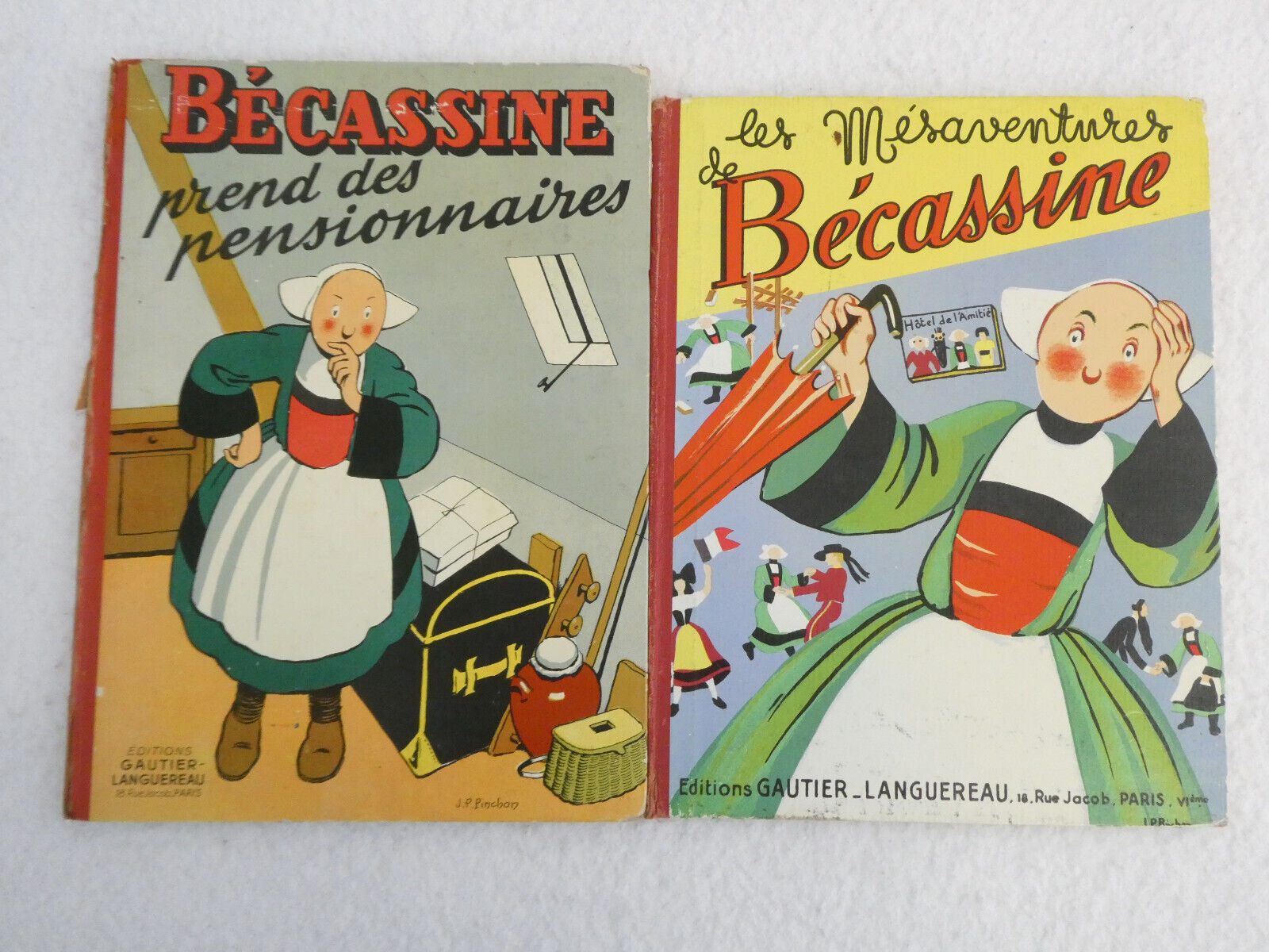 Lot of 2 BECASSINE Prend des Pensionnaires 1951 Les Mesaventures 1954 FRENCH